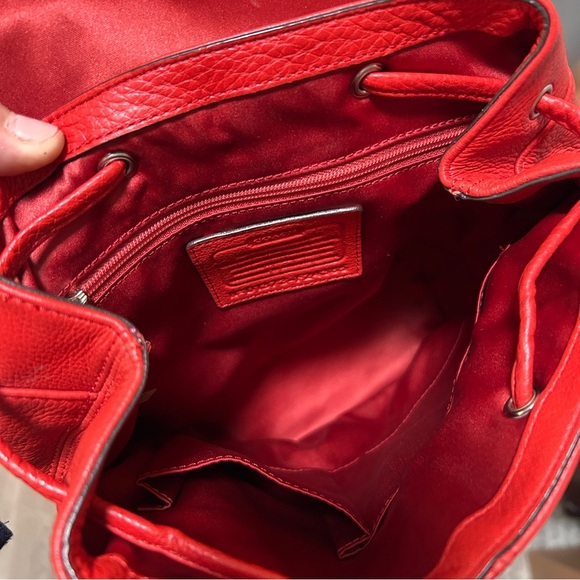 COACH Red Park Leather Backpack - Picture 6 of 6